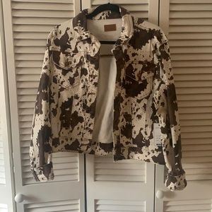 Cowprint, lightweight jacket- NEVER WORN!